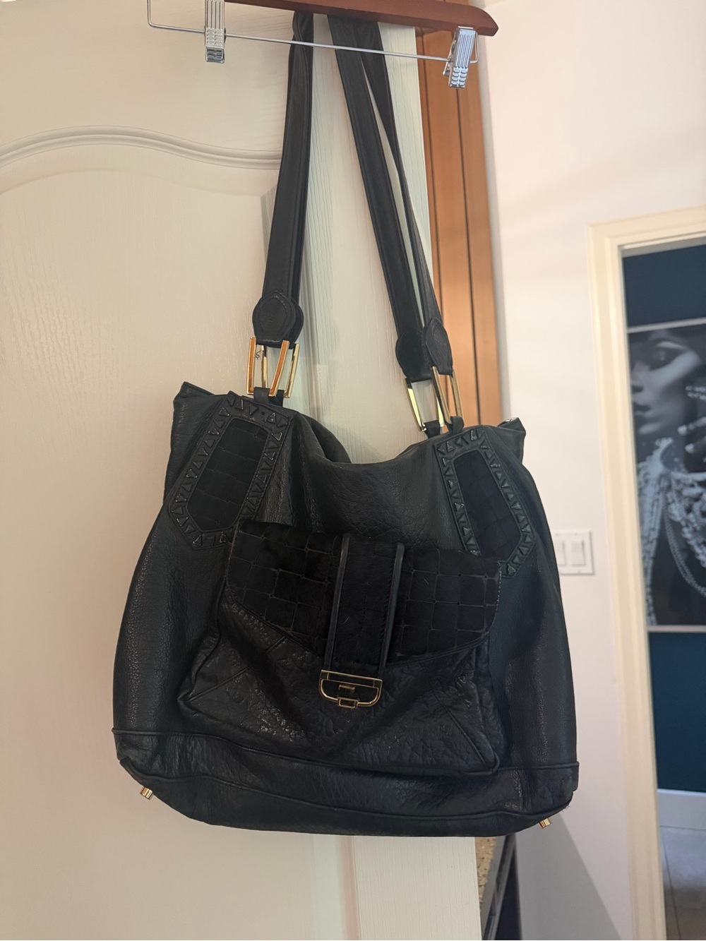 House of Harlow Shoulder Tote Bag with detachable Front Flap bag